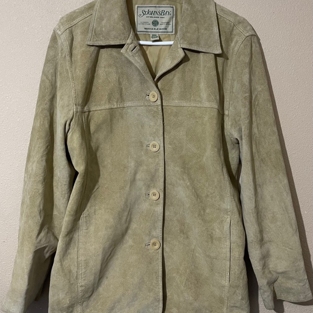 St Johns Bay Washable Suede Soft Tan